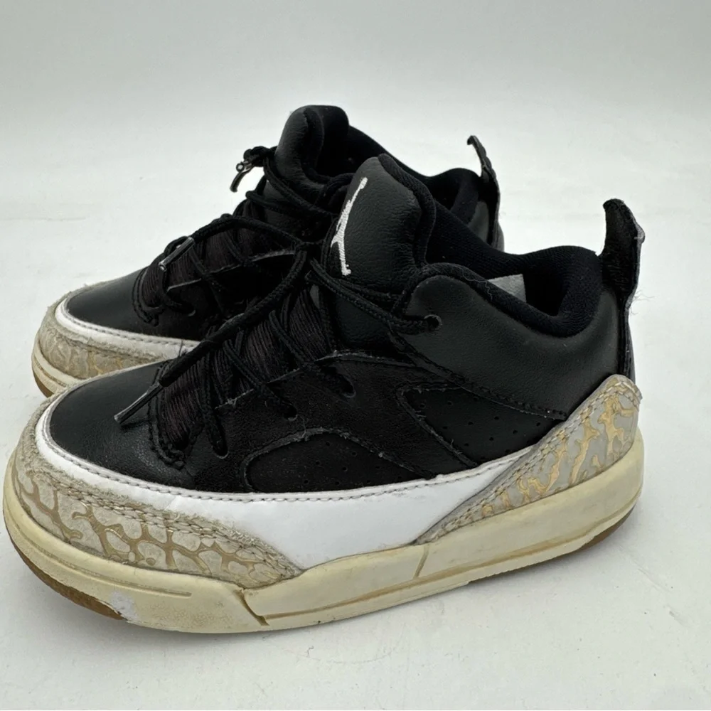 Nike Air Jordan Baby Black White Grey AA2560-021 Toddler Size 8C